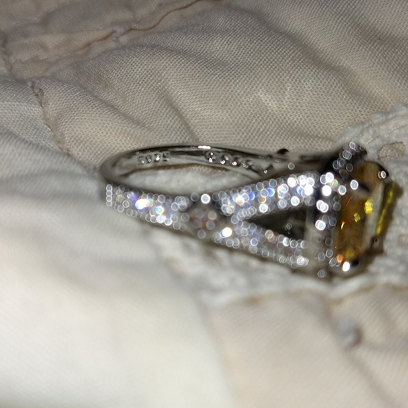 Sterling Citrine Ring Size 7 - Picture 5 of 5